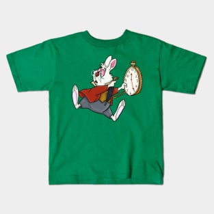 I'm Late, I'm Late! Kids T-Shirt